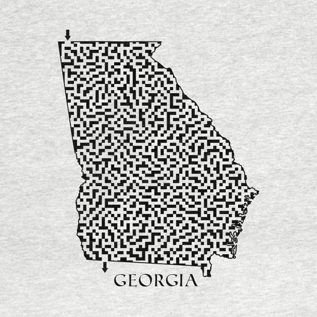 Georgia State Outline Maze & Labyrinth by gorff